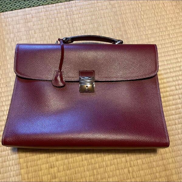 E Marinella ビジネスバッグ レザー 本革 牛革 レザー ビジネスバッグ イタリア製 シルバー金具 本革 鞄
