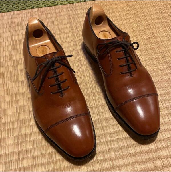 Edward Green FAWSLEY 606 UK 5E 革靴 ストレートチップ レザーシューズ 茶 シューズ