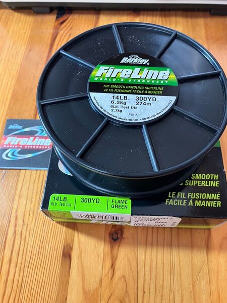 Berkley FireLine 14LB 274M 300YD FLAME GREEN 釣り糸