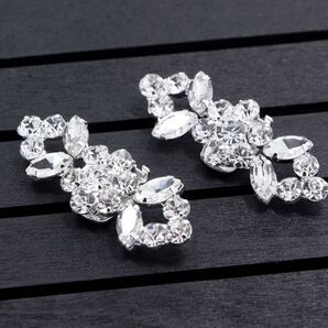 シューズクリップ 小さめ 両足分 ビジュー シューズアクセサリー 結婚式 パンプスクリップ