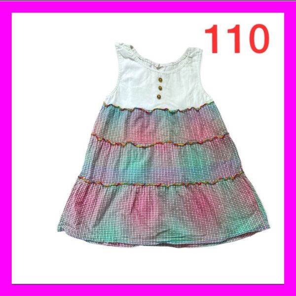 ワンピース ノースリーブワンピース 女の子 110 110㎝ 110センチ 美品