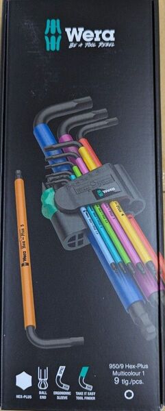 WERA マルチカラー ボールポイント六角棒レンチセット