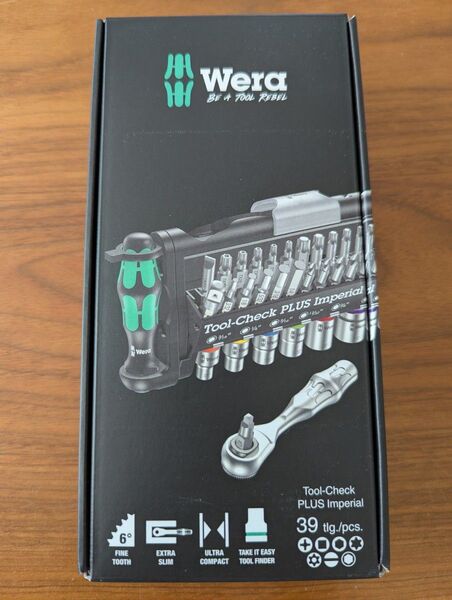 Wera 056491 Tool-Check Plus ビットラチェットセット ソケット付き - インペリアル