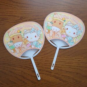 美品 うちわ JRA 競馬 ハローキティ キティちゃん ターフィーくん 匿名配送