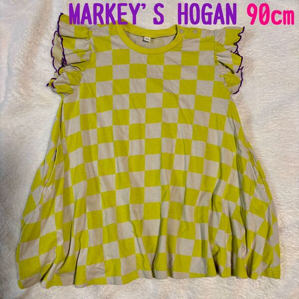 MARKEY'S HOGAN ワンピース 90cm マーキーズ ホーガン 女の子 半袖 ノースリーブ チュニック チェック