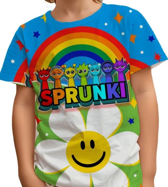 新品 Sprunki スプランキー Tシャツ 130 オレン サイモン ラディ
