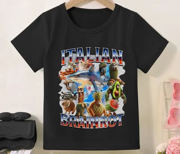 新品 イタリアンブレインロット トゥントゥントゥンサフール Tシャツ 120 130 ブラック ②