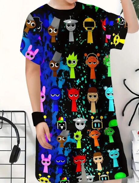 新品 スプランキー Tシャツ ズボン 120 130 セットアップ 上下セット sprunki