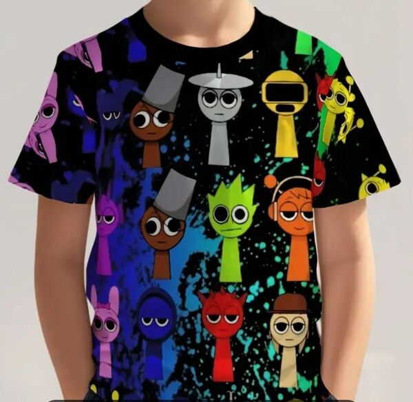 新品 スプランキー Tシャツ 150 160 ブラック クルーカー オワックス sprunki