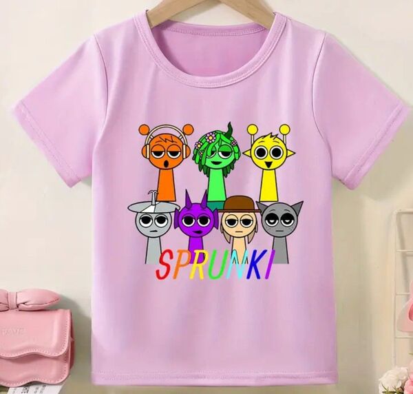新品 スプランキー Tシャツ 120 130 140 パープル 紫 オレン