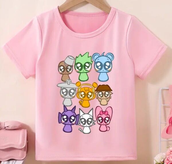 新品 スプランキー Tシャツ 100 110 120 ピンク オワックス スカイ sprunki
