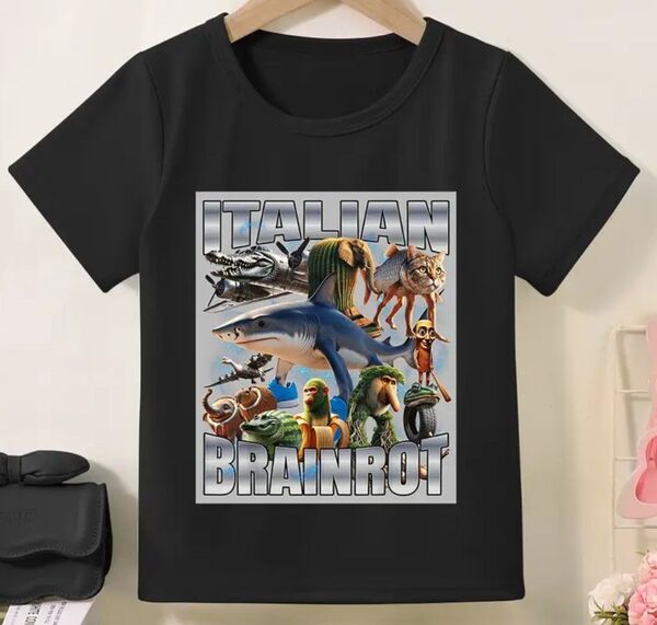 新品 イタリアンブレインロット Tシャツ トゥントゥントゥンサフール 120 130 140 ブラック