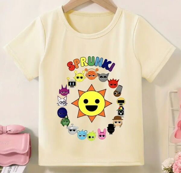 新品 スプランキー Tシャツ 100 110 120 アプリコット sprunki