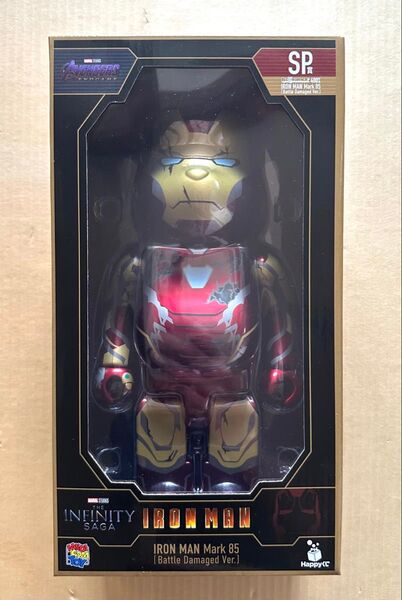 Happyくじ SP賞 BE@RBRICK アイアンマン・マーク85 バトルダメージver.