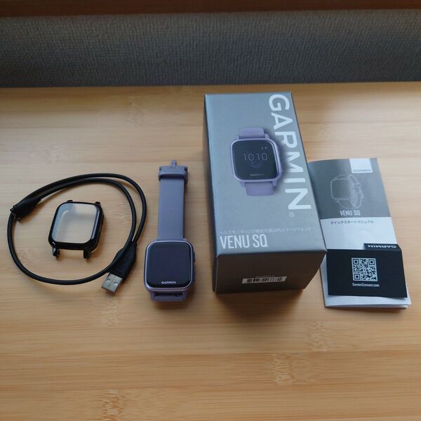 GARMIN VENU SQ スマートウォッチ パープル Orchid/Metallic Orchid