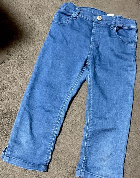 着丈約56センチ 目立った傷や汚れなし 美品 7部丈 デニム スリット ウエストゴム MPS 130 ストレッチ デニムパンツ