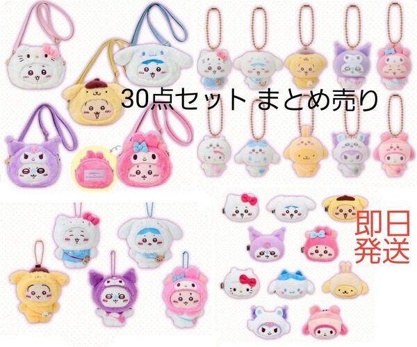 ちいかわ サンリオキャラクターズ ポシェット シークレットヘアクリップ シークレットフロッキーマスコット セット