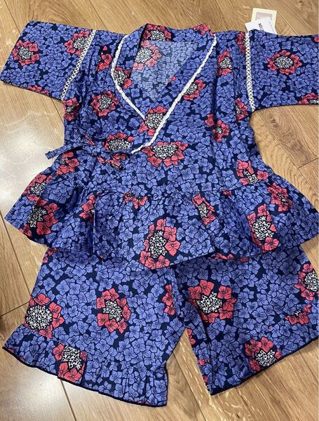 新品未使用 女の子 紫陽花柄キムラタン 100cm
