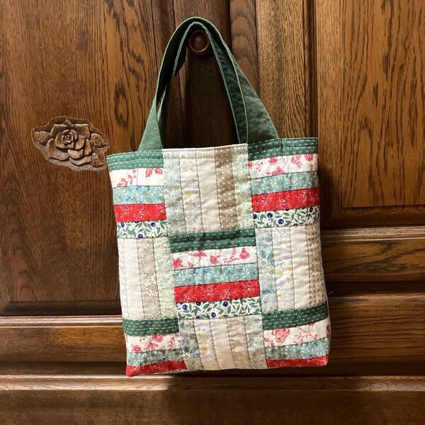 パッチワークのトートバッグ ハンドメイド