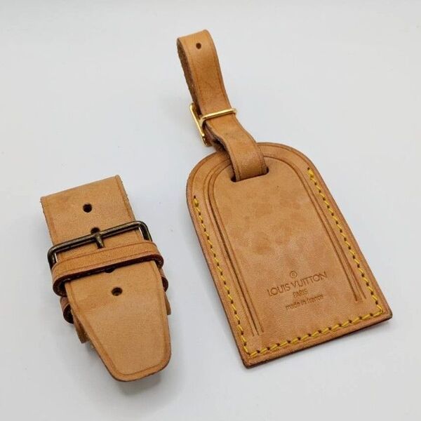 ルイヴィトン ネームタグ ポワニエ Louis Vuitton ヌメ革 NP42 バッグ用 レザー