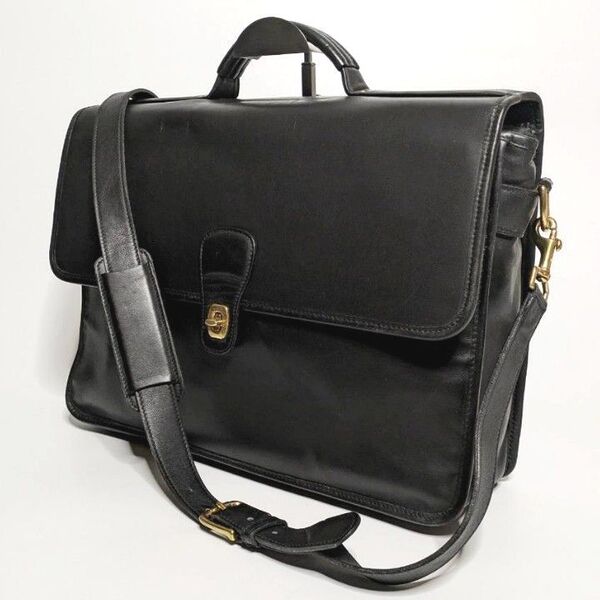 COACH オールドコーチ 2way ビジネスバッグ ブリーフケース 0542 ブラック ターンロック ショルダーバッグ A4