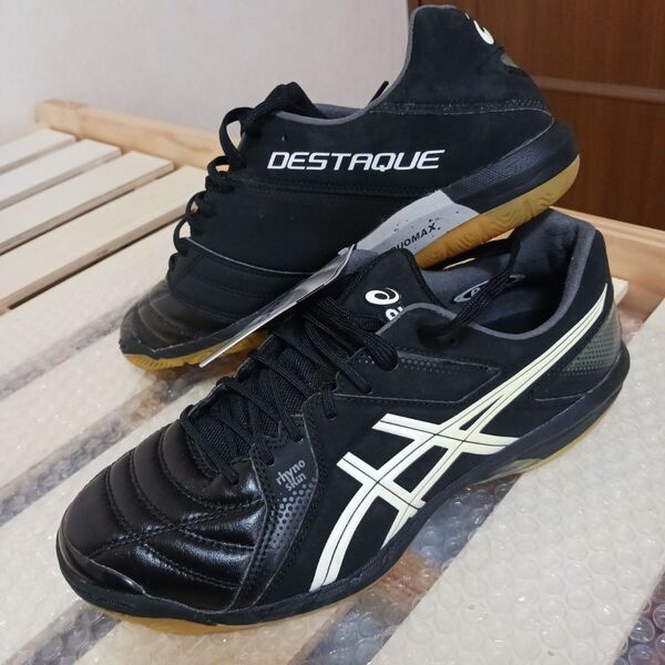 新品 asics フットサルシューズ デスタッキ6j-ワイド ブラック 26.0cm