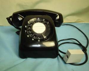  telephone call verification * antique telephone machine black telephone dial type 600-A1(NMK333)