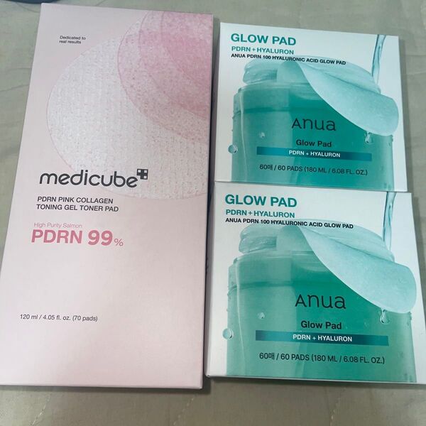 アヌア PDRN 100 ヒアルロン酸グロウパッド 60枚 2個セット ANUA メディキューブ medicube ピンク PD