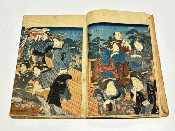 「春色入船帳」歌川国芳画 揃3冊|艶本 春画 浮世絵 和本 猫 江戸時代 木版画 錦絵 枕絵