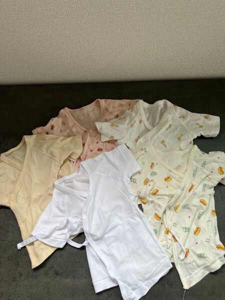 ベビー肌着 肌着 新生児 半袖 新生児肌着 50 60 綿100 コンビ肌着 短肌着
