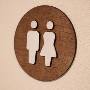 トイレ サイン プレート トイレマーク 北欧風 ハンドメイド 玄関飾り ルームプレート トイレプレート アイコン