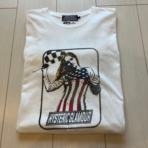 HYSTERIC GLAMOUR 野口強 stie-lo コラボ レーシングガール Tシャツ L ホワイト