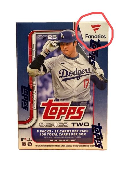 2025 Topps MLB ベースボールカード Series 2 ファナティクス限定バリューボックス 未開封・9パック入り