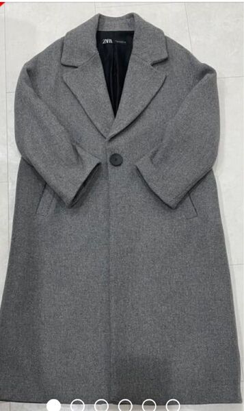 ZARA ザラ チェスターコート ロングコート グレー オーバーサイズ