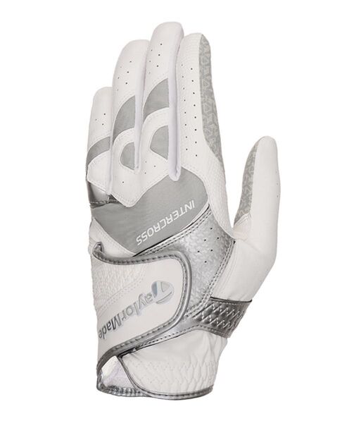【TaylorMade/テーラーメイド】ゴルフ グローブ インタークロス 6.0 26cm 左手 ホワイト/グレー 2枚セット