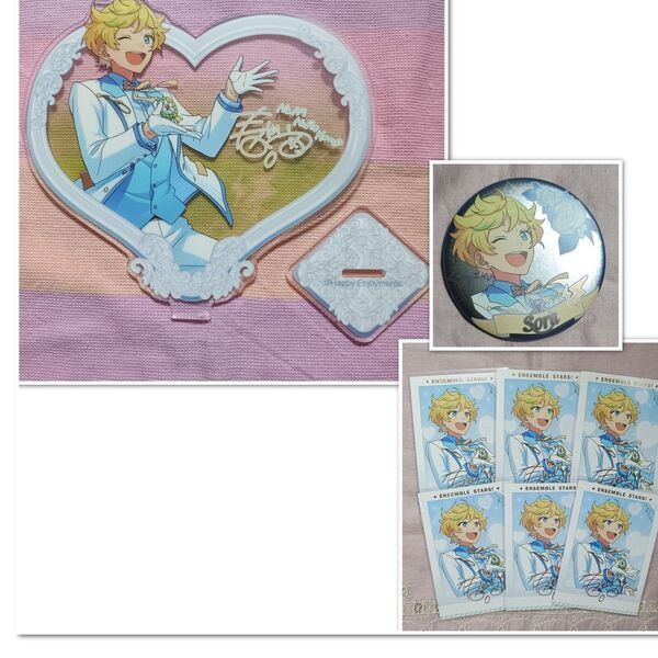 あんさんぶるスターズ 偶像梦幻祭中国限定 誓約ハートアクリルスタンドぱしゃこれ(ポラロイド)缶バッジ 春川宙
