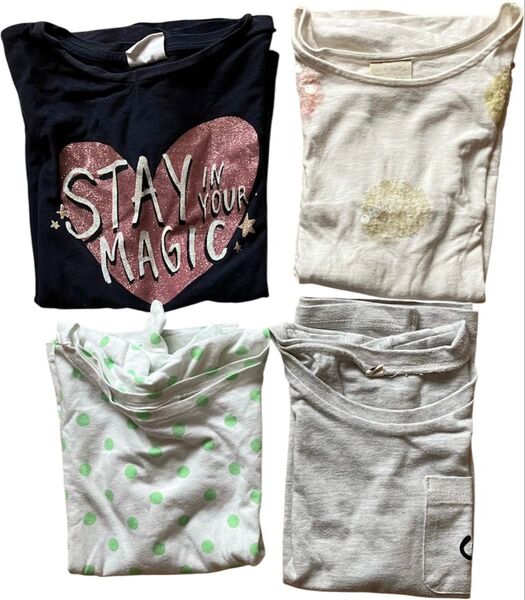 女の子 Tシャツ4枚セット まとめ売り 110cm 116cm
