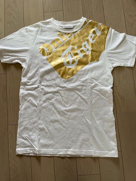 Onitsuka Tiger オニツカタイガー Tシャツ 白 ホワイト ゴールド