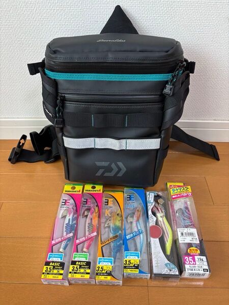 ダイワ エメラルダスタクティカルサイバッグ、餌木セット