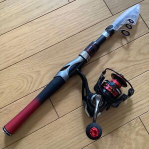 ブラックバス 雷魚 穴釣りカサゴ1.6mコンパクトスピニング&スピニングリール3000番
