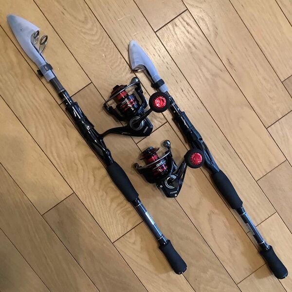 親子でショアジギ2.4m&2.7mコンパクトロッド&スピニングリール3000番