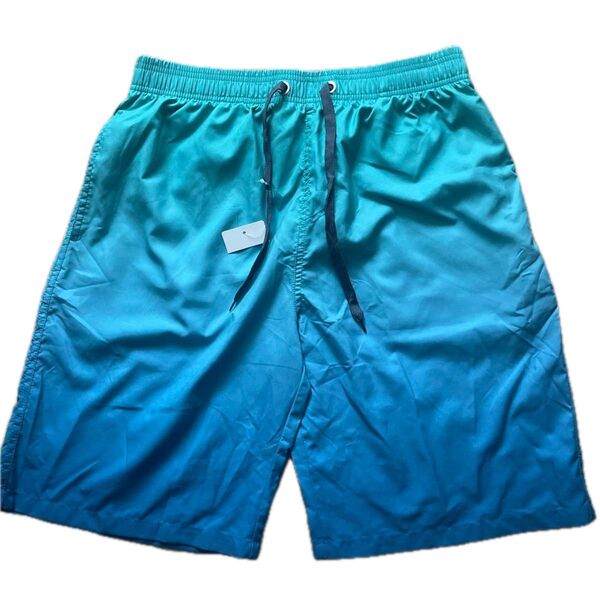 サーフパンツ メンズ水着 海パン ブルー グラデーション 水陸両用 未使用 ショートパンツ 3XL