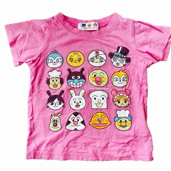女の子 Tシャツ キッズ アンパンマン ピンク 半袖 95