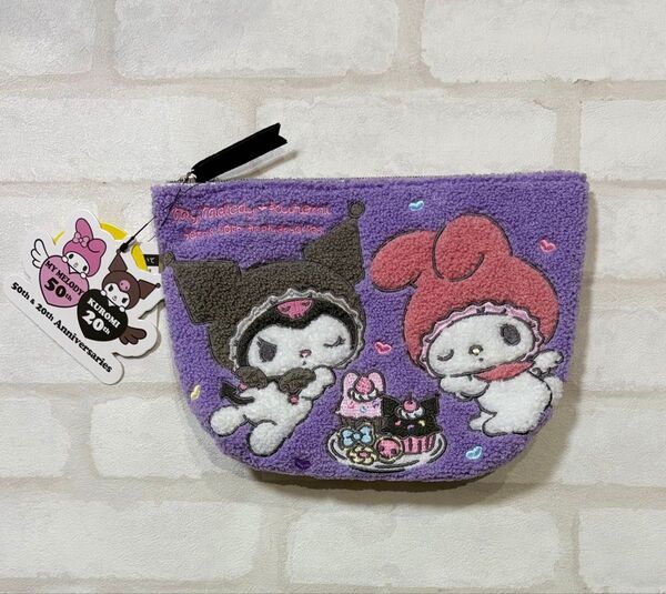 サガラ刺繍 ポーチ マイメロ クロミ マイメロディーサンリオ 20周年 50周年