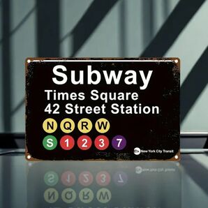 ニューヨーク地下鉄 サイン アメリカン雑貨 Subway sigh USA