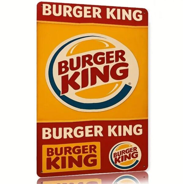 バーガーキング ⑮ BURGER KING ブリキ看板 アメリカン雑貨 ダイナー