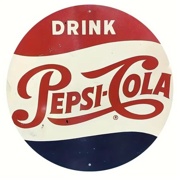 ペプシコーラ ⑤ Pepsi-Cola 金属ブリキ看板 アメリカン雑貨 USA PEPSI ガレージ