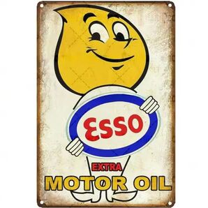 エッソボーイ ③ ESSO MOTOR OIL ブリキ看板 アメリカン雑貨 USA