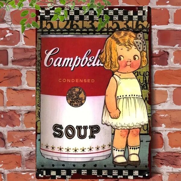 キャンベルスープ ① Campbell's Soup 金属ブリキ看板 アメリカン雑貨