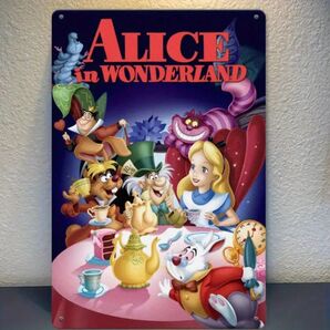 不思議の国のアリス① Alice in Wonderland 金属ブリキ看板